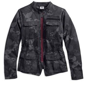 Harley-Davidson® Women's Skull Jacquard Woven Casual Jacket, Black